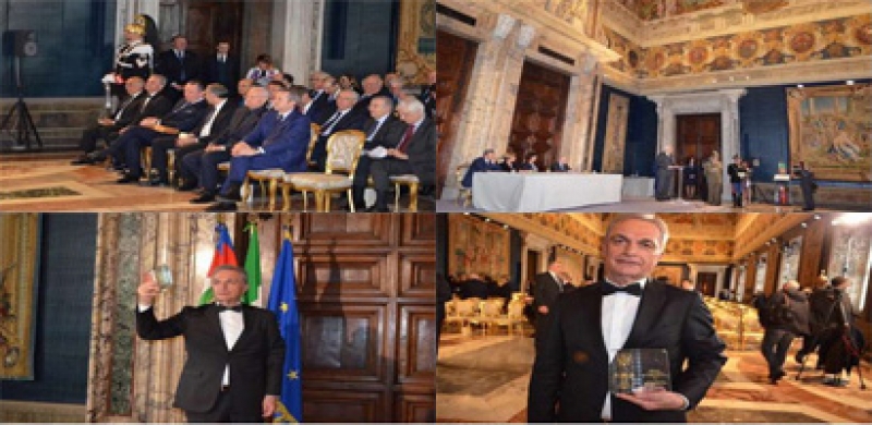 اهدای جایزه &quot;لئوناردو&quot; به «احمد پورفلاح» توسط رییس جمهور ایتالیا